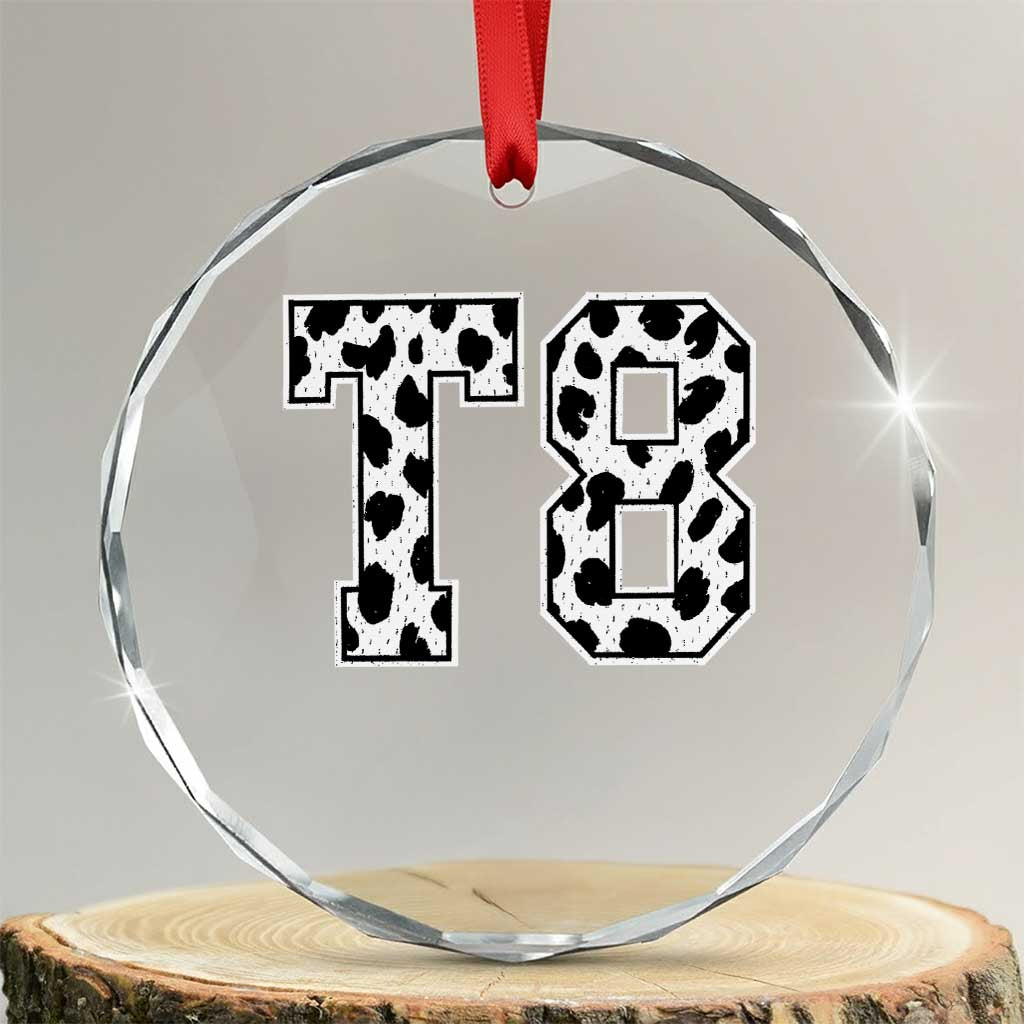 T8 Jersey Number Crystal Glass Ornament Y2k Leopard Number Concert Inspired Outfit Varsity Sports - Wonder Print Shop
