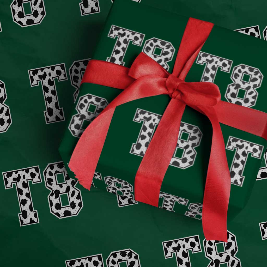 T8 Jersey Number Wrapping Paper Roll Y2k Leopard Number Concert Inspired Outfit Varsity Sports - Wonder Print Shop