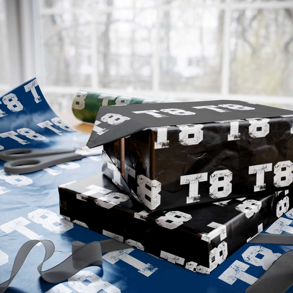 T8 Jersey Wrapping Paper Roll Concert Inspired Outfit Varsity Sports - Wonder Print Shop