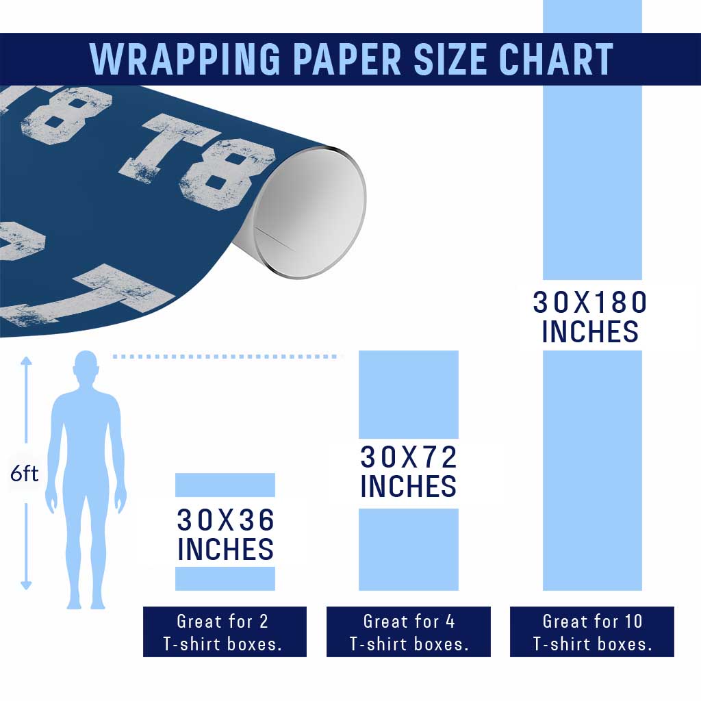 T8 Jersey Wrapping Paper Roll Concert Inspired Outfit Varsity Sports - Wonder Print Shop