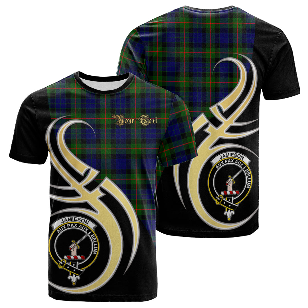 Jamieson Clan Scotland T Shirt, Mens Tartan Shirt Believe In Me