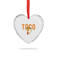 TACO Chicken in Sombrero Heart Crystal Glass Ornament Funny Mexican Food - Wonder Print Shop