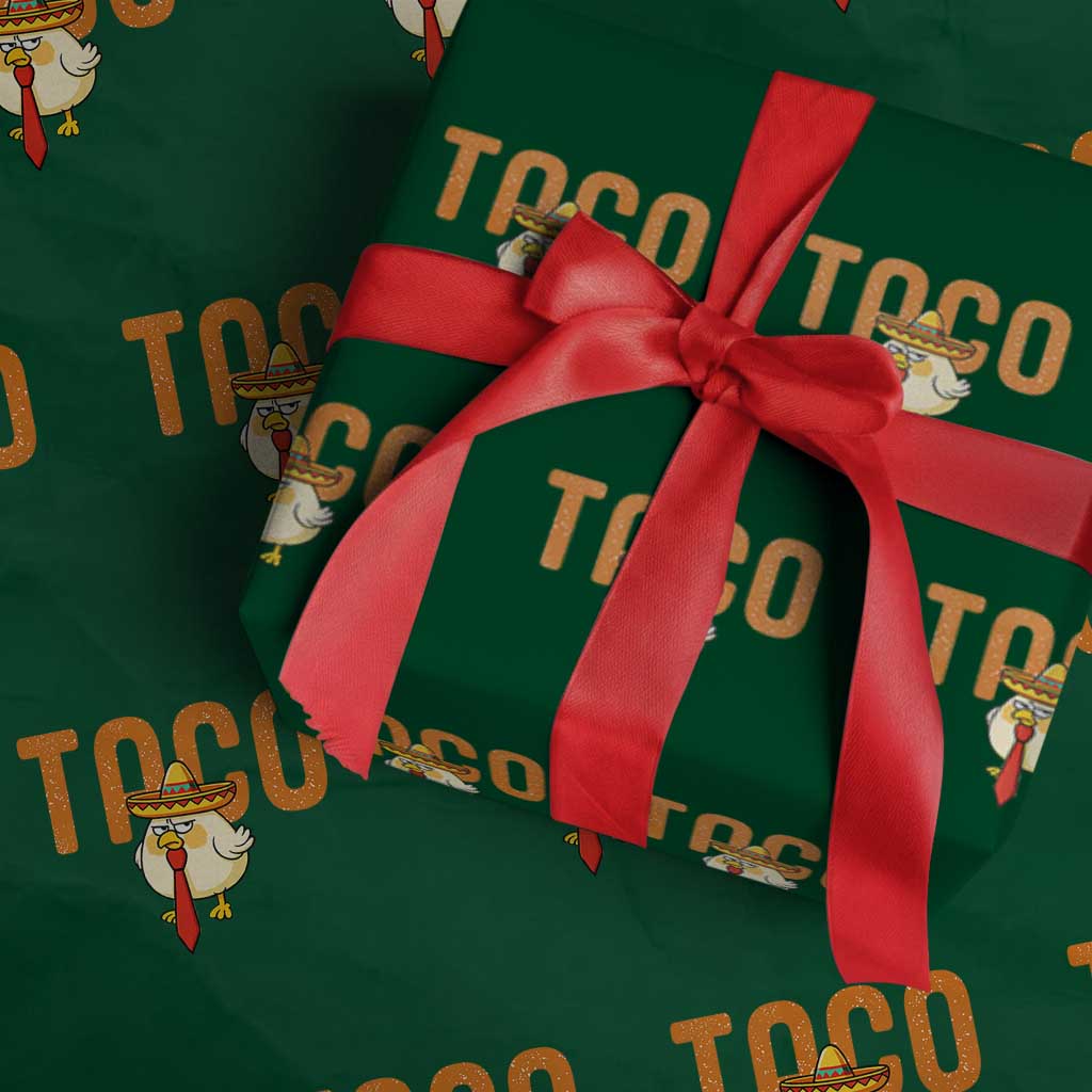 TACO Chicken in Sombrero Wrapping Paper Roll Funny Mexican Food - Wonder Print Shop