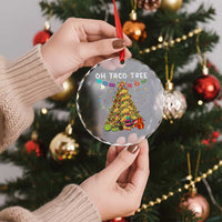 Taco Christmas Tree Crystal Glass Ornament Funny Xmas Foodie Mexican - Wonder Print Shop