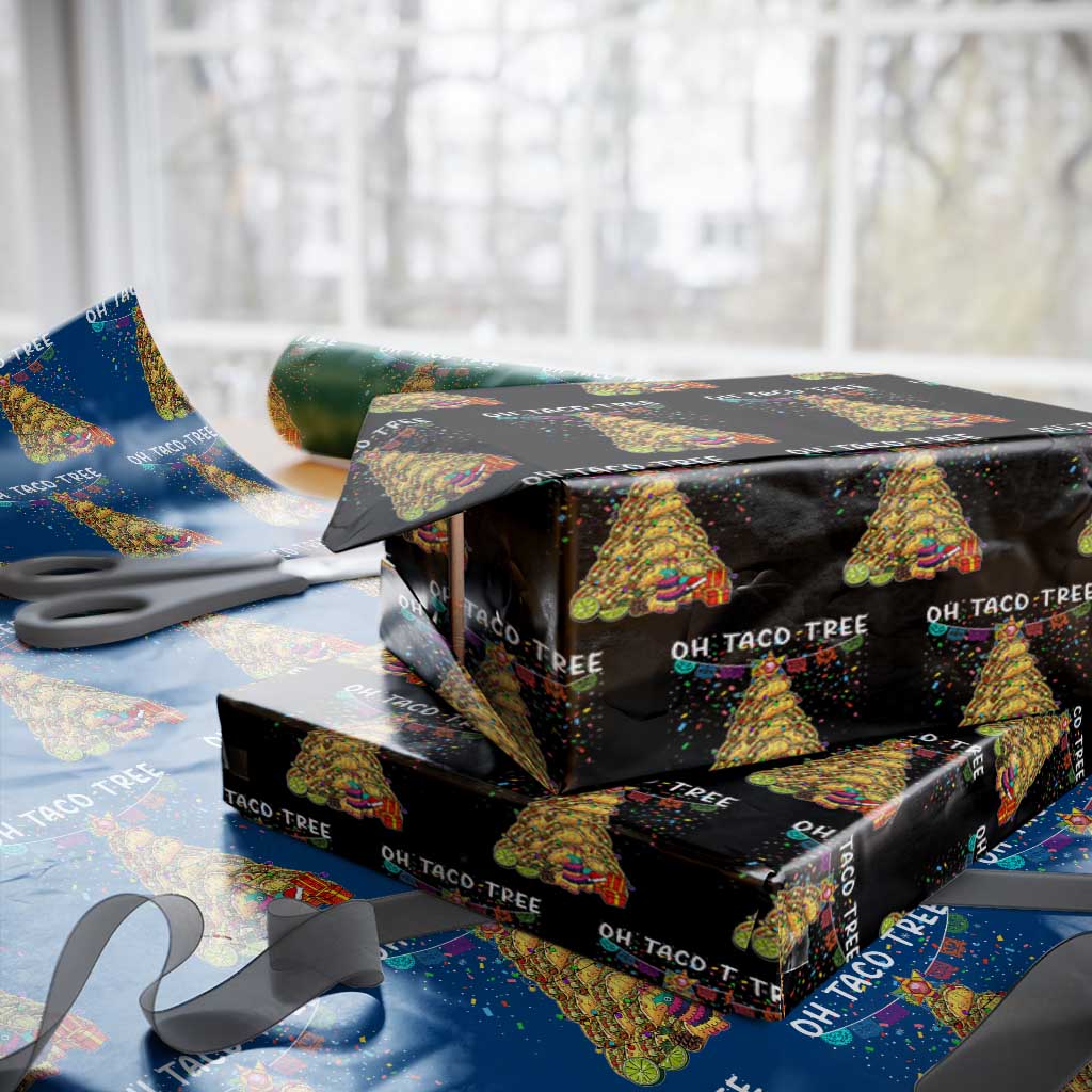 Taco Christmas Tree Wrapping Paper Roll Funny Xmas Foodie Mexican - Wonder Print Shop