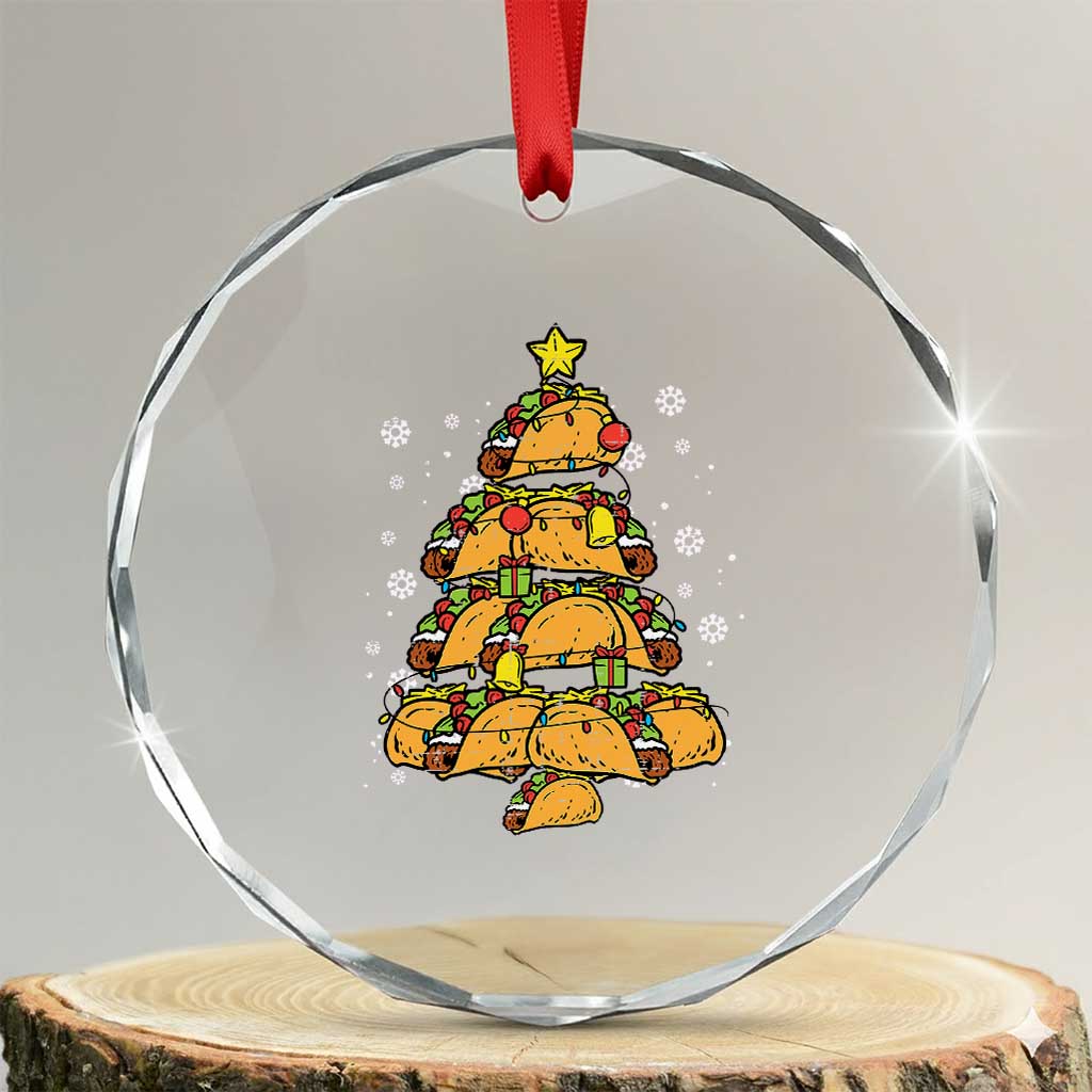 Taco Xmas Tree Crystal Glass Ornament Mexican Food Tacos Lover Xmas in Mexico TS02