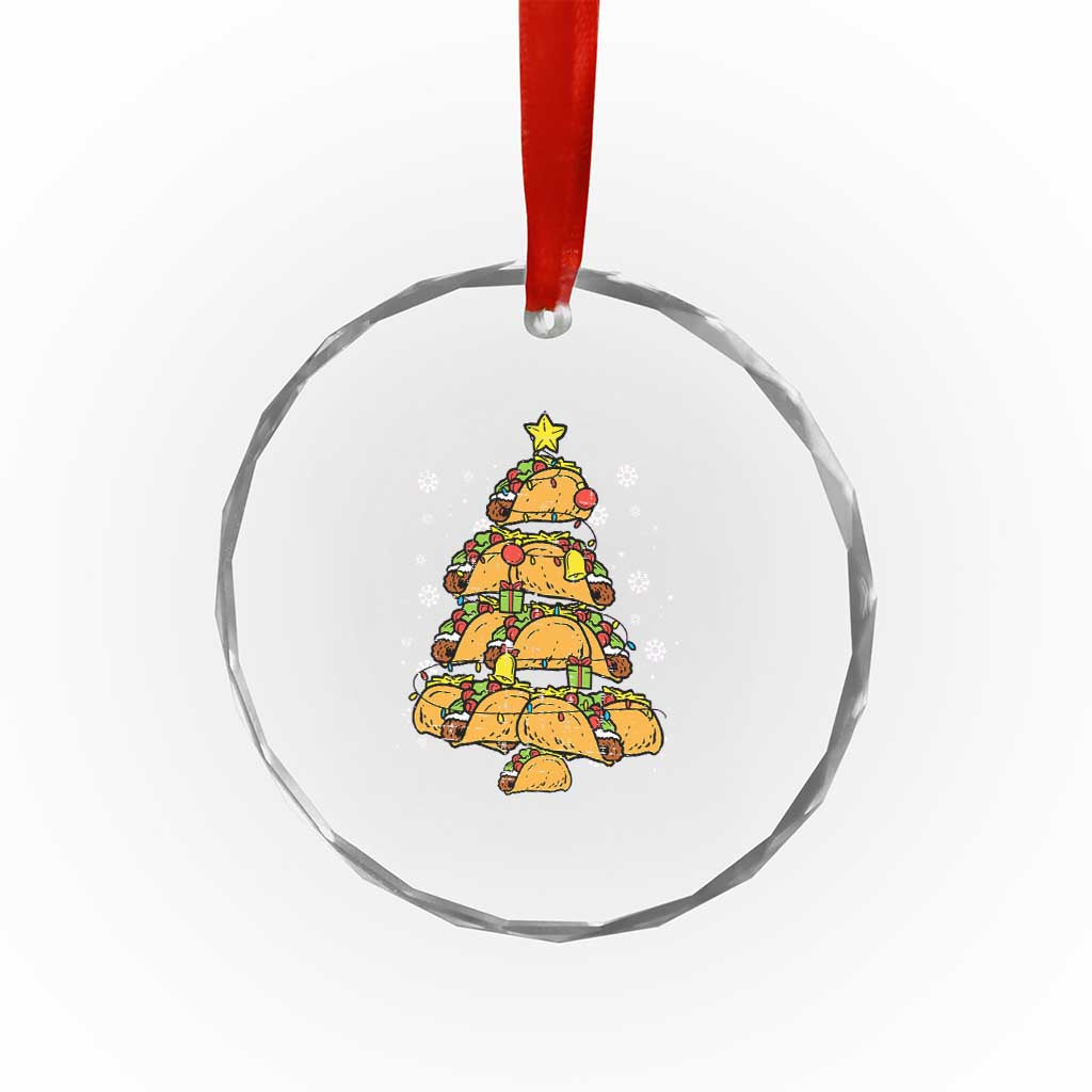 Taco Xmas Tree Crystal Glass Ornament Mexican Food Tacos Lover Xmas in Mexico TS02