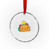 Taco Xmas Tree Crystal Glass Ornament Oh Taco Tree Cute Xmas Mexican Food Lover TS02