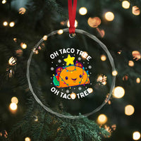 Taco Xmas Tree Crystal Glass Ornament Oh Taco Tree Cute Xmas Mexican Food Lover TS02