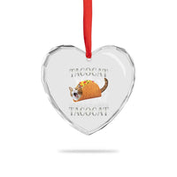 Tacocat Spelled Backwards Is Tacocat Heart Crystal Glass Ornament Funny Cat Gift 90s Bootleg - Wonder Print Shop