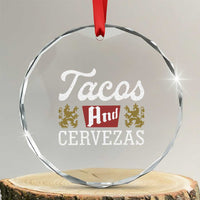Tacos And Cervezas Crystal Glass Ornament Mexican Food Beer Humor