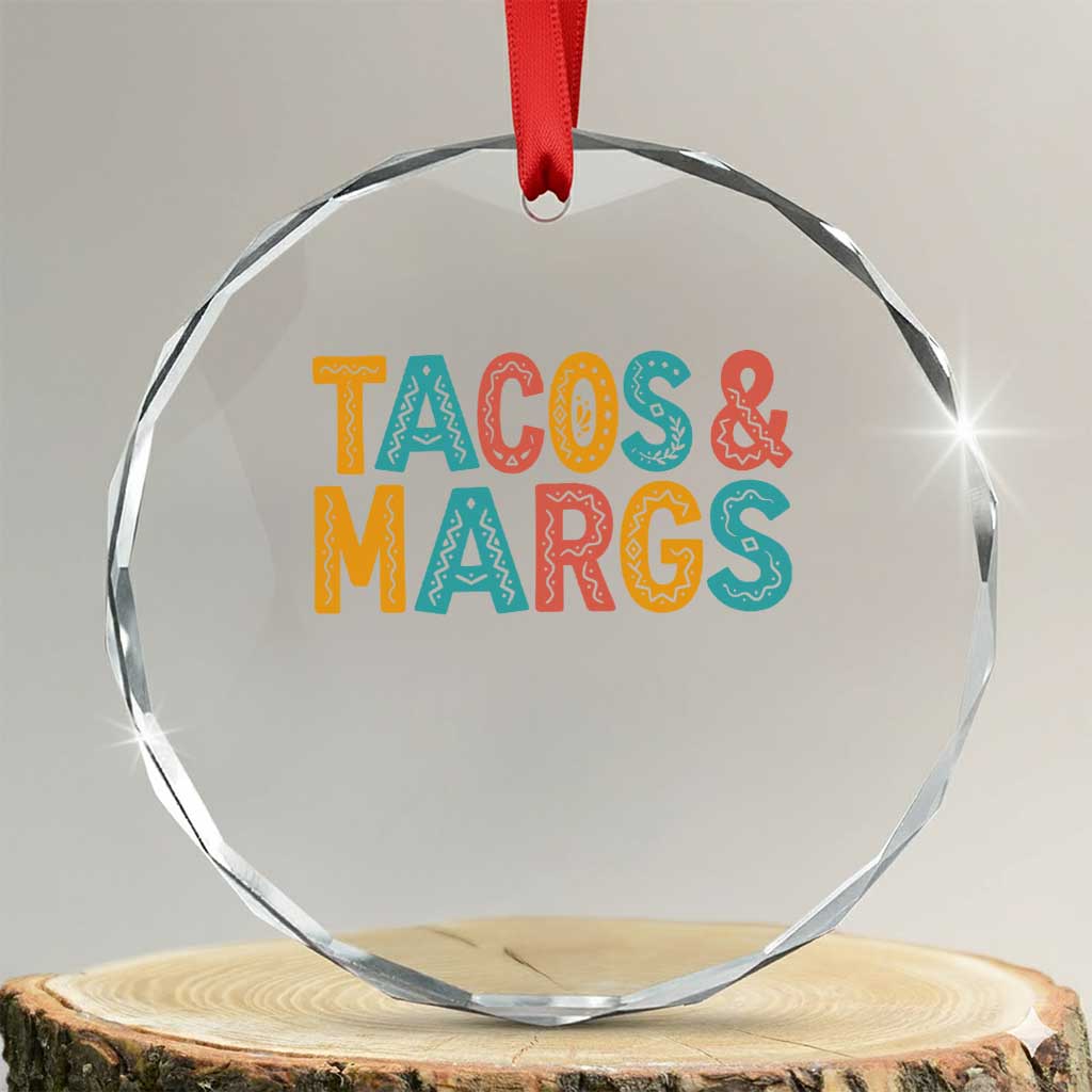 Tacos And Margaritas Lover Crystal Glass Ornament Cinco De Mayo Fiesta