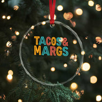 Tacos And Margaritas Lover Crystal Glass Ornament Cinco De Mayo Fiesta