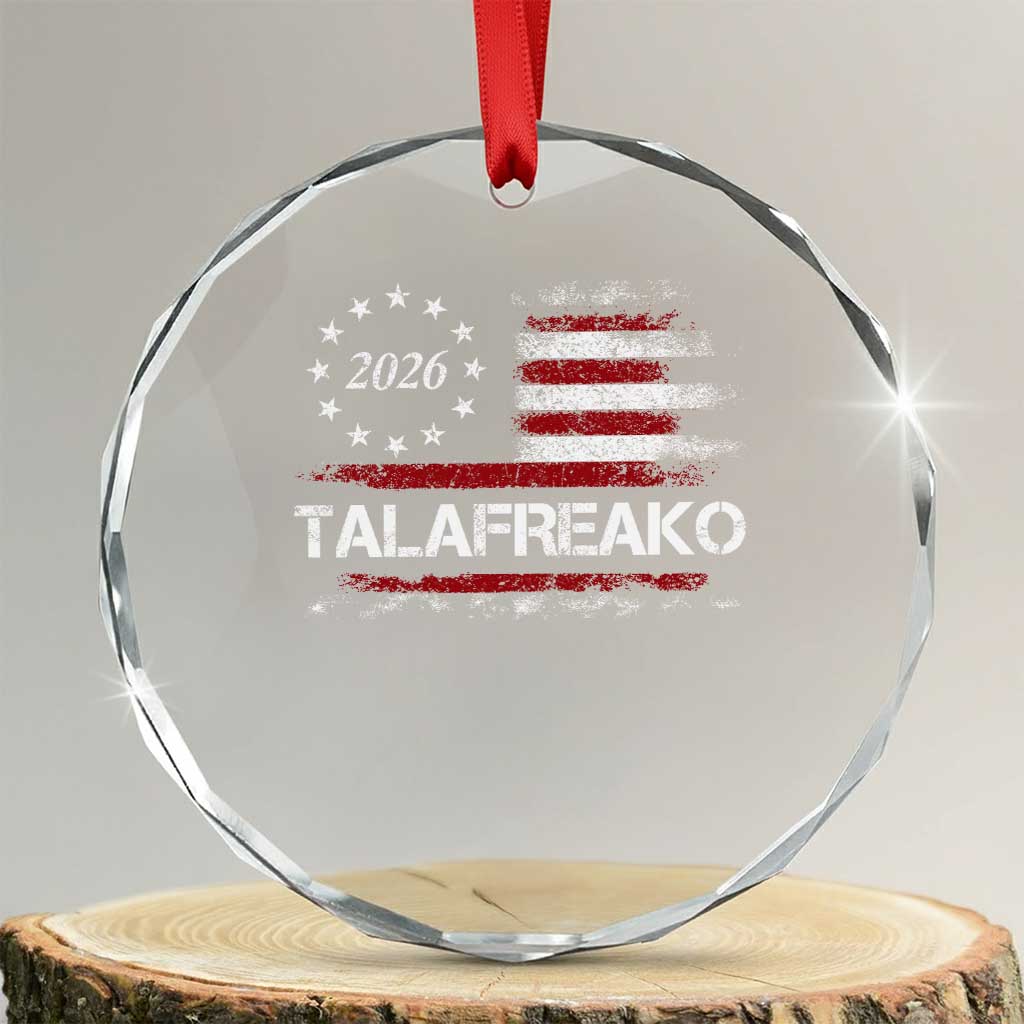 Talafreako James Talarico 2026 Crystal Glass Ornament US Senate Texas Vintage American Flag