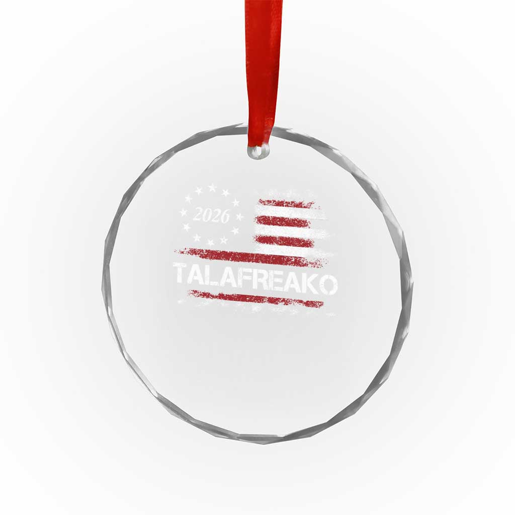 Talafreako James Talarico 2026 Crystal Glass Ornament US Senate Texas Vintage American Flag