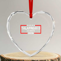 Talafreako U.S. Senate 2026 Heart Crystal Glass Ornament James Talarico Voter Political Supporter