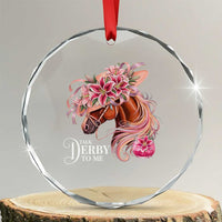 Talk Derby To Me Crystal Glass Ornament Funny Horse Racing Derby Day Stargazer Lilies