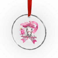 Talk Derby To Me Crystal Glass Ornament Funny Horse Racing Oaks Derby Day Pink Ribbon