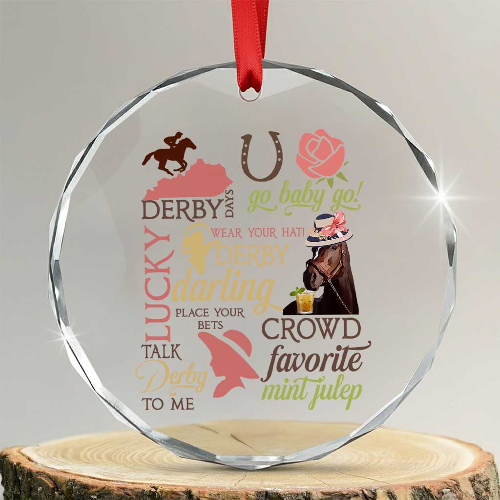 Talk Derby To Me Crystal Glass Ornament Horse Riders Ky Racing Day - Wonder Print Shop