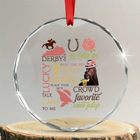 Talk Derby To Me Crystal Glass Ornament Horse Riders Ky Racing Day TS02