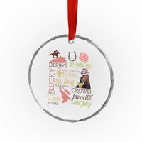 Talk Derby To Me Crystal Glass Ornament Horse Riders Ky Racing Day TS02
