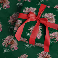 Talk Derby To Me Wrapping Paper Roll Funny Horse Racing Derby Day Stargazer Lilies