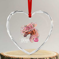 Talk Derby To Me Heart Crystal Glass Ornament Funny Horse Racing Derby Day Stargazer Lilies