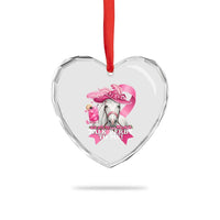 Talk Derby To Me Heart Crystal Glass Ornament Funny Horse Racing Oaks Derby Day Pink Ribbon