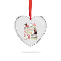 Talk Derby To Me Heart Crystal Glass Ornament Horse Riders Ky Racing Day - Wonder Print Shop
