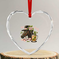 Talk Derby To Me Heart Crystal Glass Ornament Ky Horse Racing Mint Julep and Roses - Wonder Print Shop