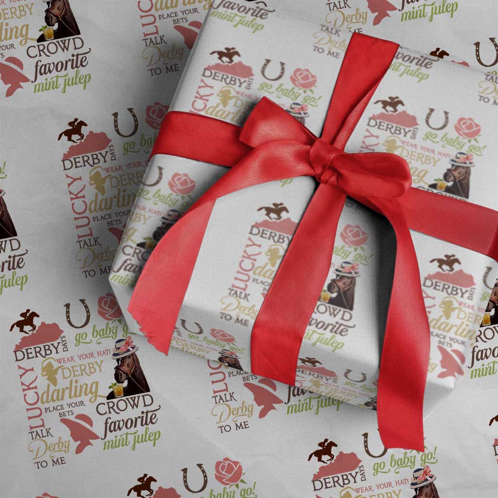 Talk Derby To Me Wrapping Paper Roll Horse Riders Ky Racing Day - Wonder Print Shop