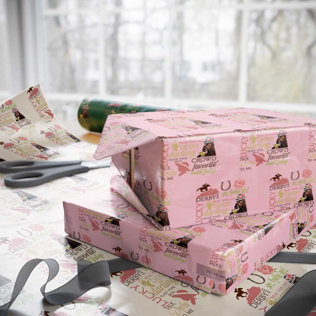 Talk Derby To Me Wrapping Paper Roll Horse Riders Ky Racing Day - Wonder Print Shop