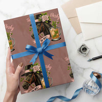 Talk Derby To Me Wrapping Paper Roll Ky Horse Racing Mint Julep and Roses - Wonder Print Shop