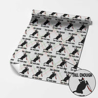 Tall Enough For Your Shins Wrapping Paper Roll Funny Cat Sarcastic Meme