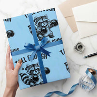 Tall Enough For Your Shins Wrapping Paper Roll Funny Raccoon Boxing Meme