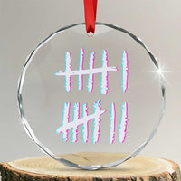 Tally Marks Six Seven Meme Crystal Glass Ornament Glitch Optical Illusion - Wonder Print Shop