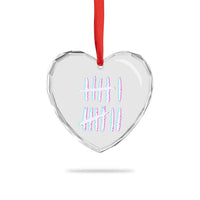 Tally Marks Six Seven Meme Heart Crystal Glass Ornament Glitch Optical Illusion - Wonder Print Shop