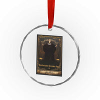 Tarot Card RBG Crystal Glass Ornament When Injustice Becomes Law Resistance Becomes Duty TS10