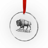 Tatanka Lakota Buffalo Bison Native American West Wildlife Crystal Glass Ornament