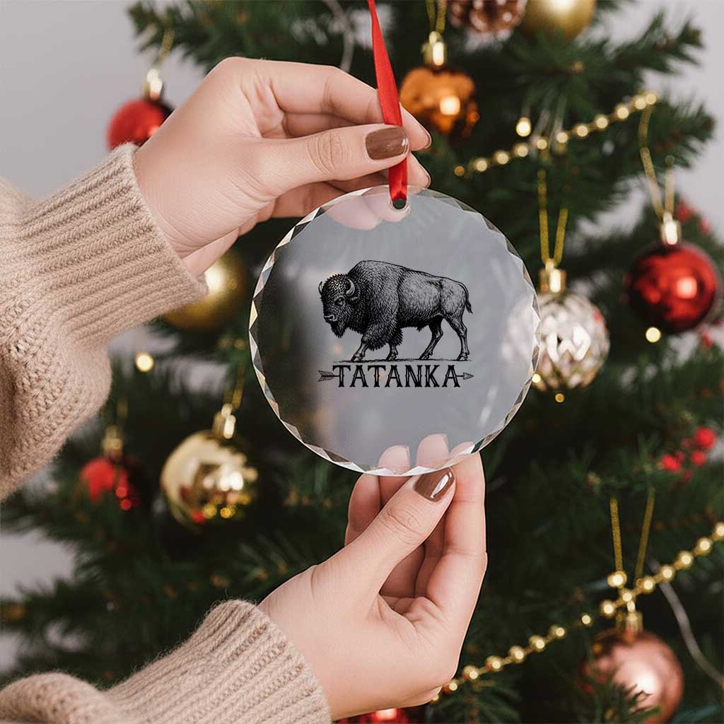 Tatanka Lakota Buffalo Bison Native American West Wildlife Crystal Glass Ornament