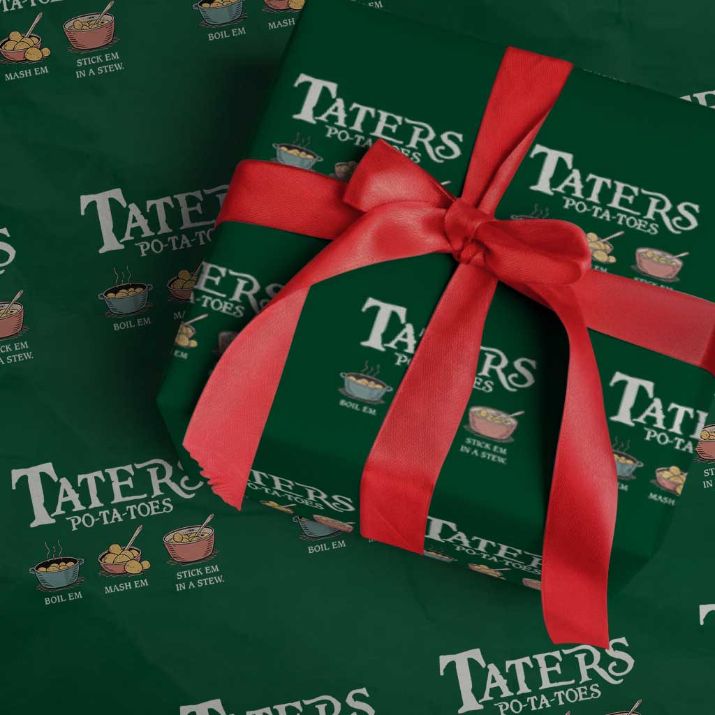 Taters Potatoes Wrapping Paper Roll Funny Movie Fans Holiday Gift - Wonder Print Shop