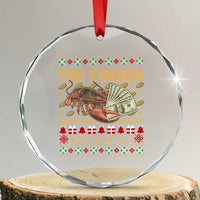Tax Evasion Lobster Christmas Crystal Glass Ornament Funny Sarcasm Oddly Specific Meme - Wonder Print Shop