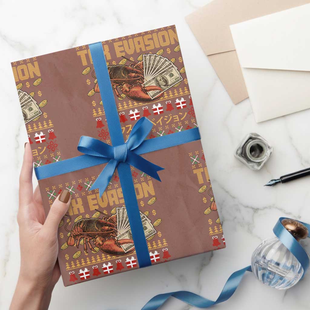 Tax Evasion Lobster Christmas Wrapping Paper Roll Funny Sarcasm Oddly Specific Meme - Wonder Print Shop