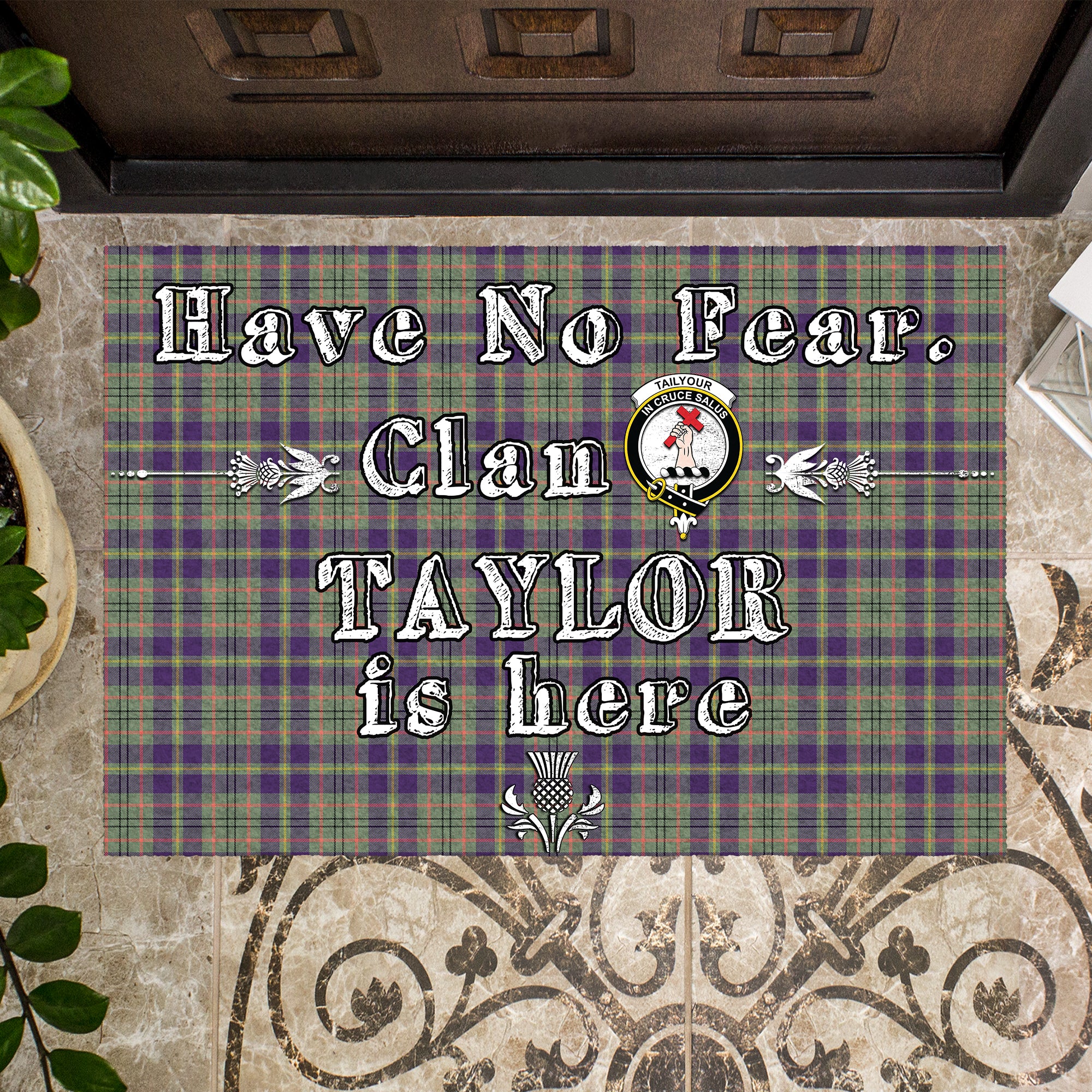 taylor-weathered-clan-tartan-door-mat-family-crest-have-no-fear-tartan-door-mat