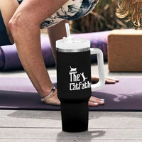Funny Cat Dad Tumbler With Handle The Catfather - Wonder Print Shop