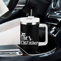Funny Cat Dad Tumbler With Handle The Catfather - Wonder Print Shop