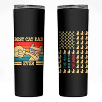 Best Cat Dad Ever Skinny Tumbler The Man The Myth The Legend American Paw Flag - Wonder Print Shop