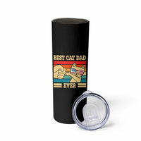 Best Cat Dad Ever Skinny Tumbler The Man The Myth The Legend American Paw Flag - Wonder Print Shop