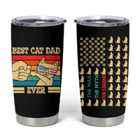 Best Cat Dad Ever Tumbler Cup The Man The Myth The Legend American Paw Flag - Wonder Print Shop