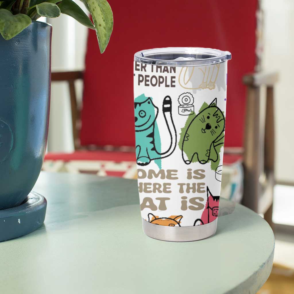 Cute Cat Graphic Tumbler Cup Funny Cat Lover Sayings - Wonder Print Shop
